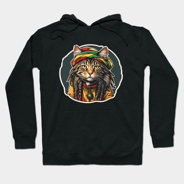 Rastafarian Cat Hoodie by Providentfoot